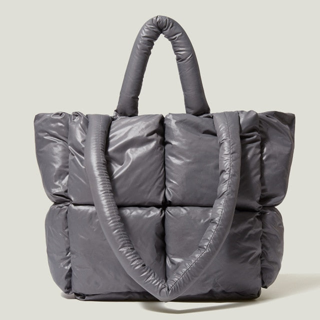 Durable women's elegant nylon shoulder bag. A luxurious everyday handbag, perfect for fashion-forward women.