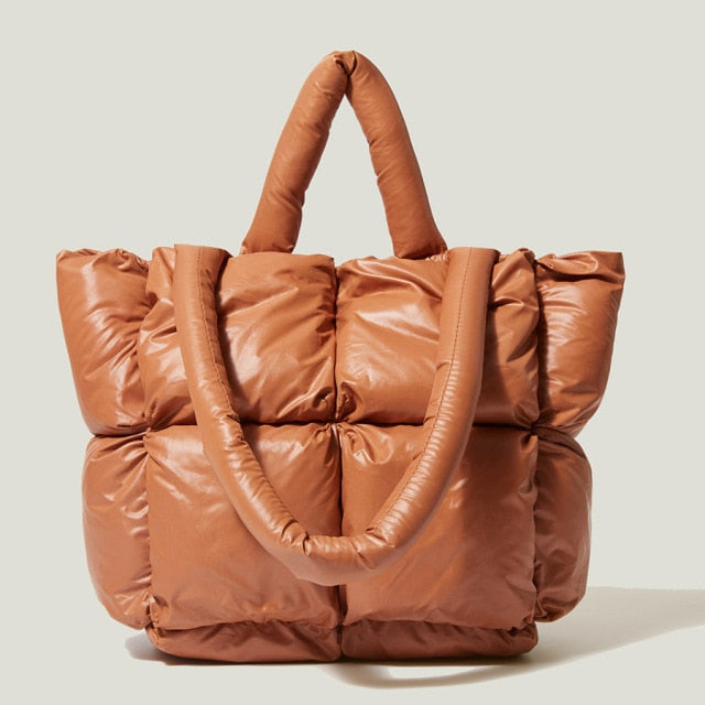 Stylish women's elegant shoulder bag. Durable nylon handbag, perfect for everyday luxury & versatile wear.