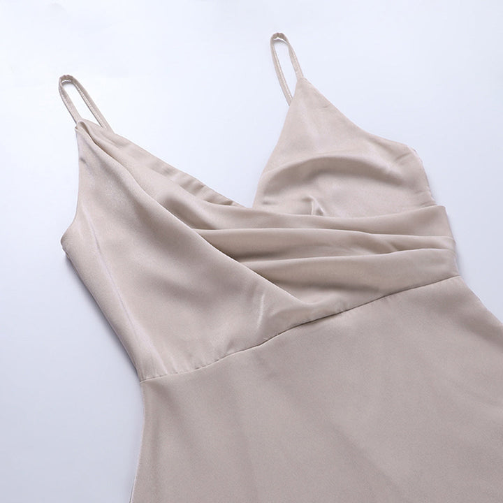 Stylish women's maxi dress. Elegant for summer, evening, beach, or party.
