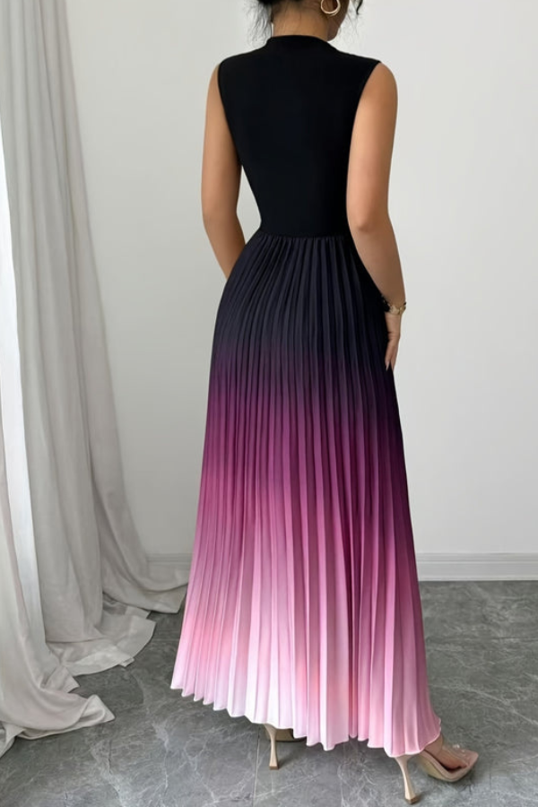 Stunning women's ombre halter maxi dress, an elegant choice for special occasions, weddings, or evening out.