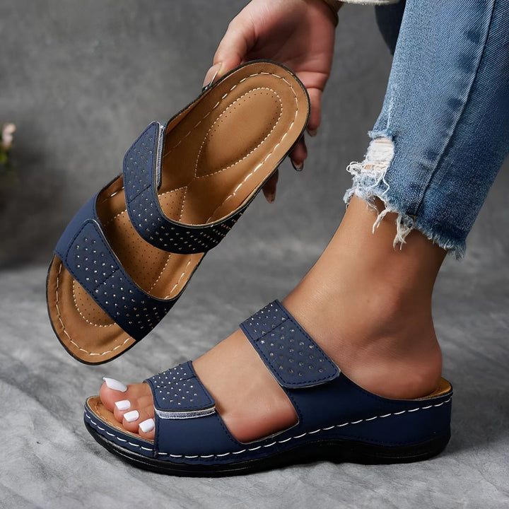 Supportive women's comfort sandals with arch support, perfect for daily wear & walking.