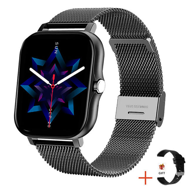 Women's elegant connected watch with advanced health tracking, fitness monitor & smart notifications.