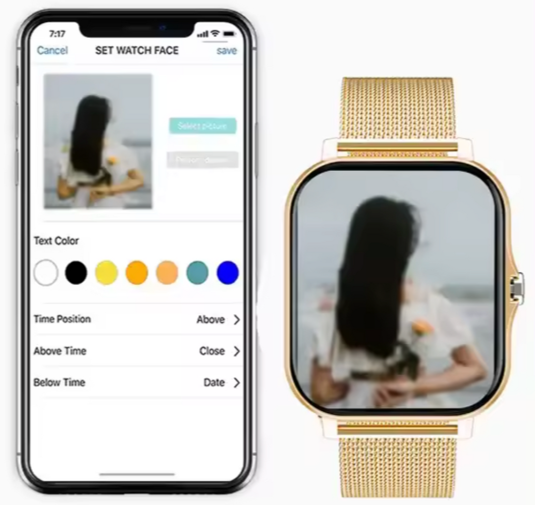 New women's elegant smartwatch for fitness tracking. A stylish accessory with full health monitoring.
