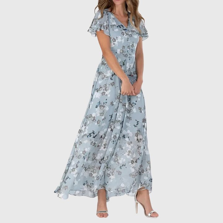 Chic women's tailored dress, flattering and comfortable, ideal for elegant summer fashion & various occasions.