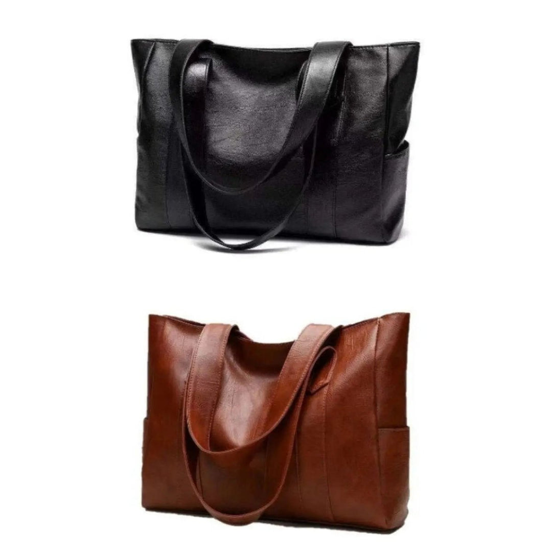 Elegant women's fashion accessory: a spacious vintage style tote bag & shoulder handbag, ideal for daily classic looks.