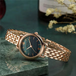 Green Marble Dial - Rose Gold Band