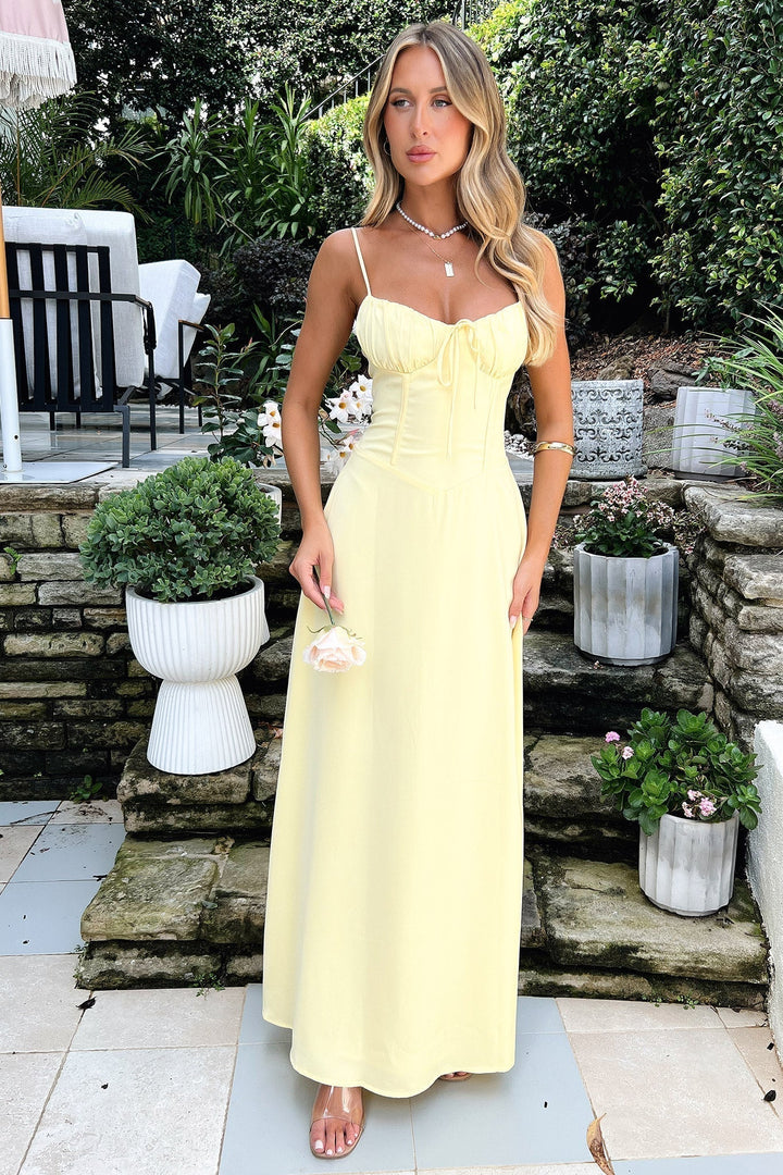 Elegant women's wrap maxi dress, perfect as a wedding guest outfit or for evening events.