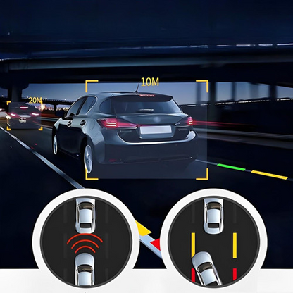 "Elegante dashcam auto con ADAS e controllo vocale, design compatto per monitoraggio di guida e parcheggio, nero lucido."