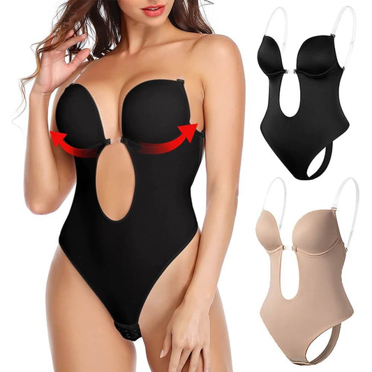 "Elegante lingerie nera in pizzo, con dettagli floreali e design senza schienale, per un look seducente e raffinato."