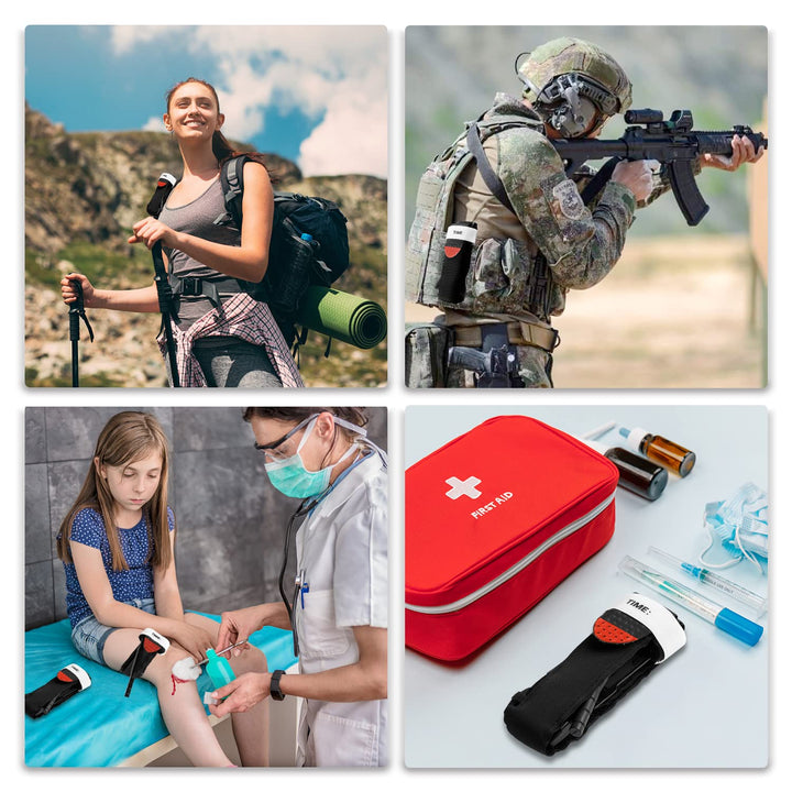 Bleeding control tourniquet for adults, essential for trauma and emergency first aid.