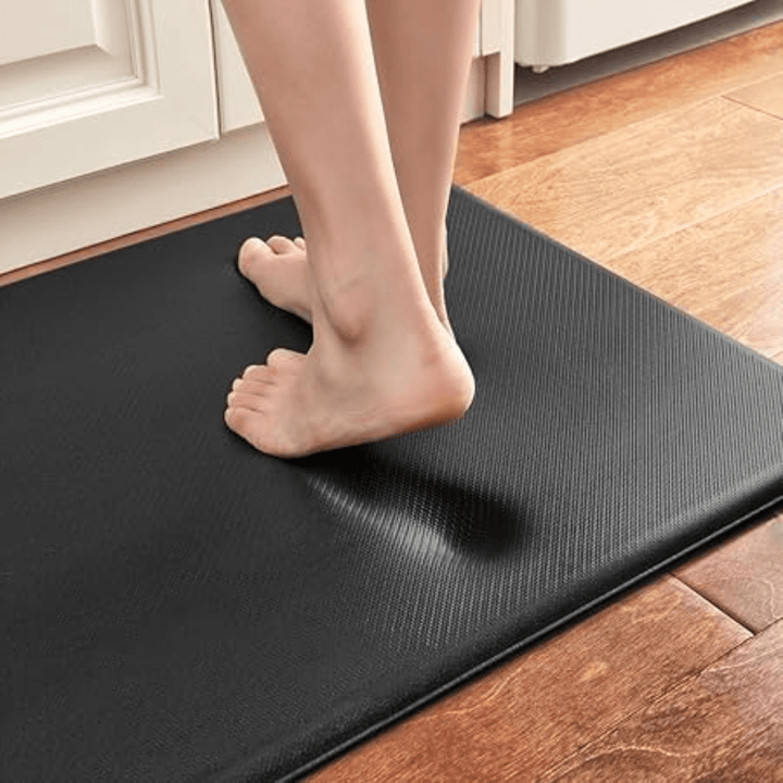 Modern ergonomic kitchen mat for home decor. Anti-fatigue standing comfort, non-slip, easy-clean indoor floor protection.