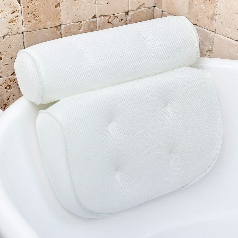Premium ergonomic bath cushion for head & neck support. A hygienic bath accessory designed for ultimate relaxation & comfort.