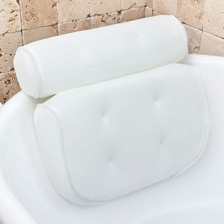 Premium ergonomic bath cushion for head & neck support. A hygienic bath accessory designed for ultimate relaxation & comfort.