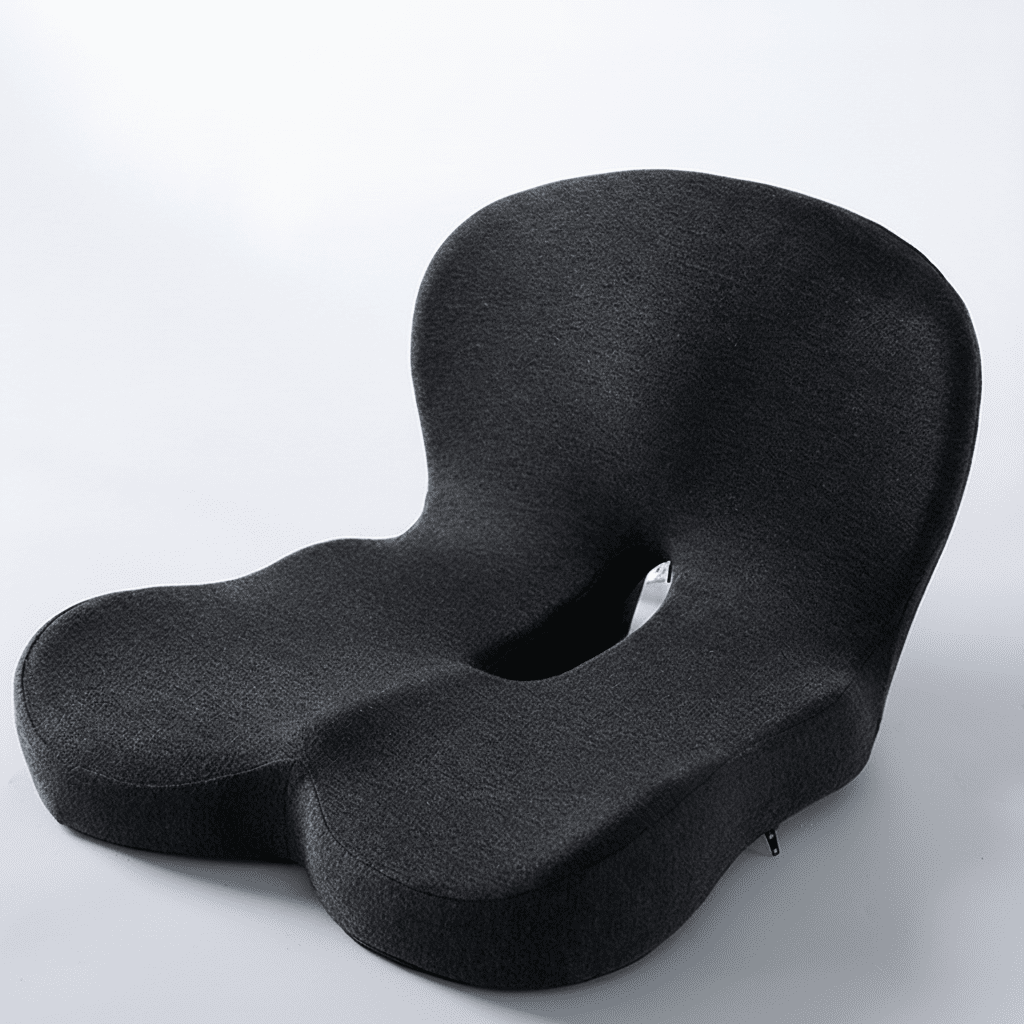 Versatile memory foam seat cushion offering ergonomic support, back pain relief & posture enhancement.
