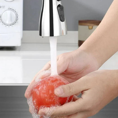 "Estensione rubinetto rotante 360°, cromata, eleganza e versatilità per la cucina, flusso d'acqua regolabile, facile installa