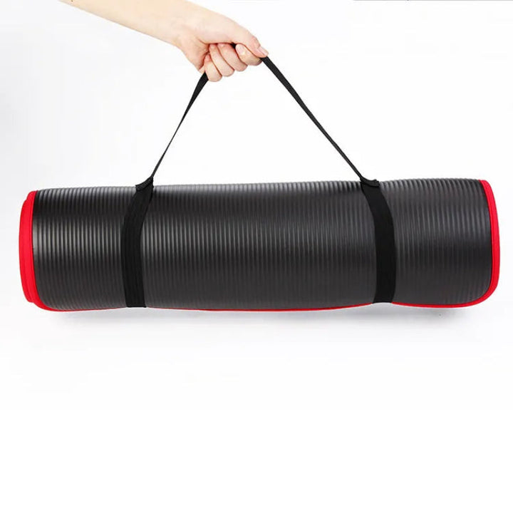 Premium thick yoga mat with non-slip surface for pilates, stretching & home gym fitness. Supports joints.