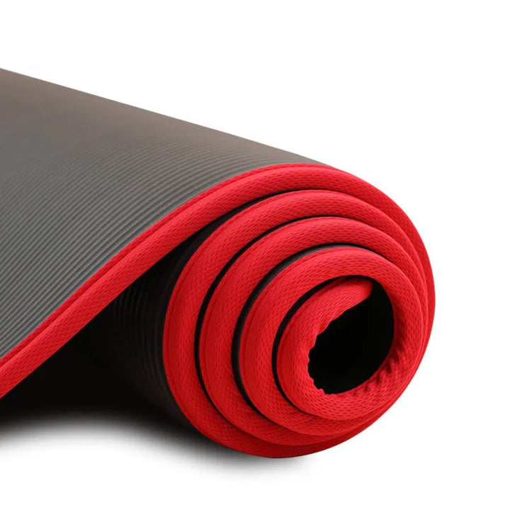 Extra thick non-slip exercise mat for yoga, pilates & stretching. Designed for superior joint cushioning.