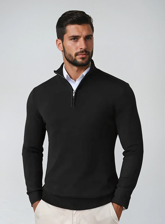 "Felpa uomo cotone morbido, zip pratica, versatile, ideale per look eleganti e casual. Comfort e stile in un design unico."