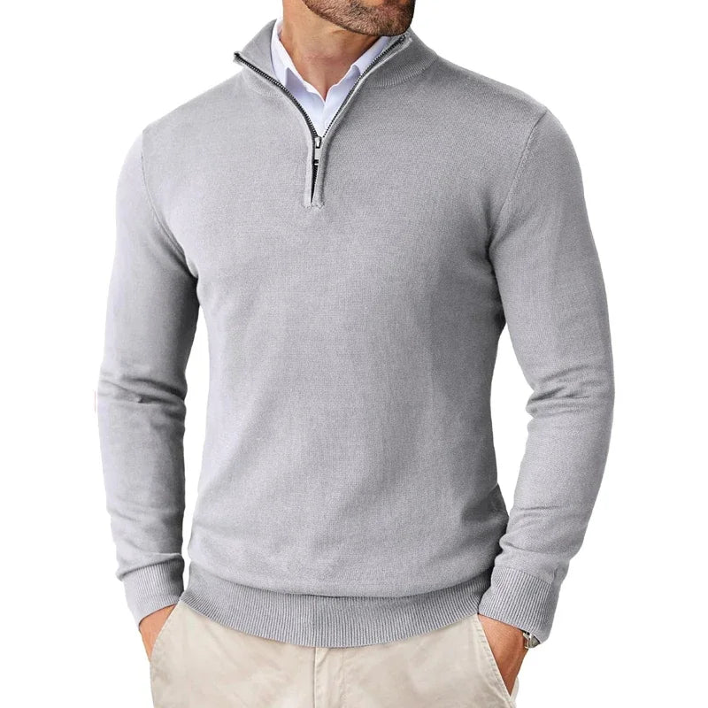 "Felpa uomo cotone morbido, zip pratica, versatile, ideale per look eleganti e casual. Comfort e stile in un design unico."