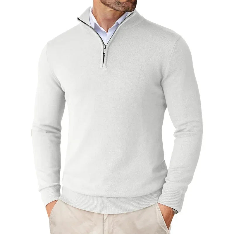 "Felpa uomo cotone morbido, zip pratica, versatile, ideale per look eleganti e casual. Comfort e stile in un design unico."