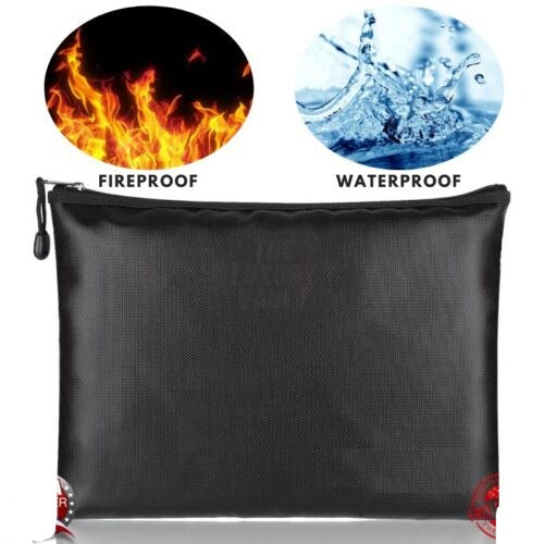 Durable fire and water resistant pouch, designed for ultimate protection of valuable documents