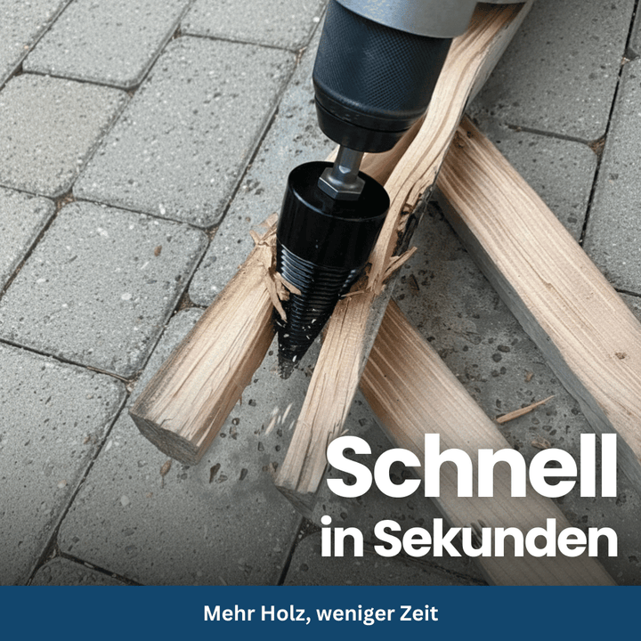 Universal woodworking drill bit, designed for quick and easy firewood splitting