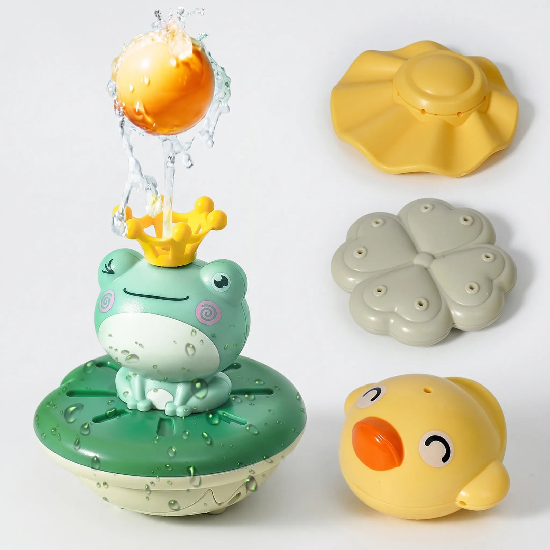 Colorful floating water sprinkler bath toy for children, an interactive toy for endless bath time fun.