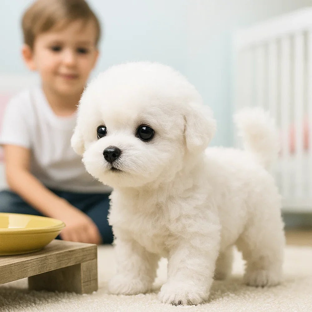 Engaging electronic plush puppy toy with realistic movements, perfect for interactive playtime for all ages.