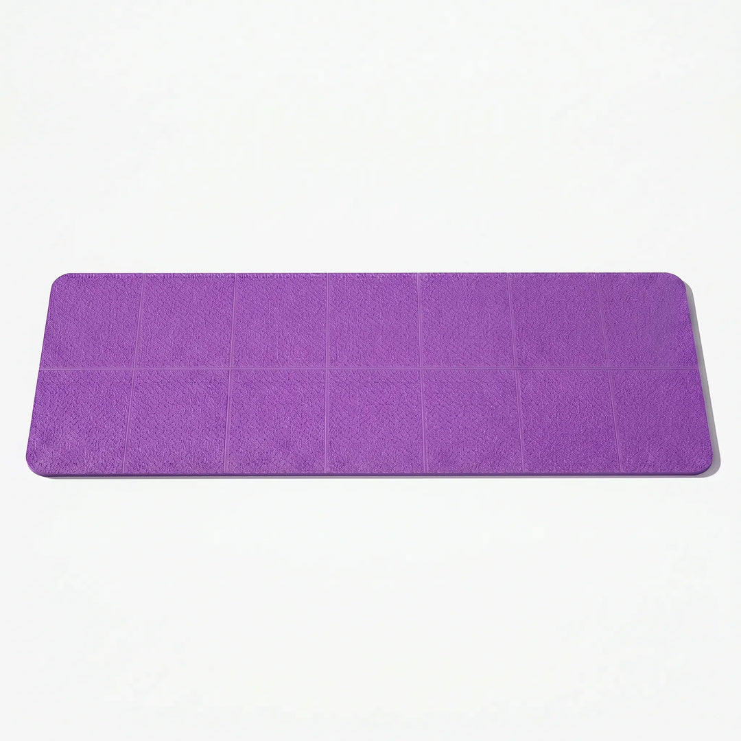 Portable foldable TPE yoga mat for travel, pilates, & gym. Non-slip exercise mat for fitness & home workouts.