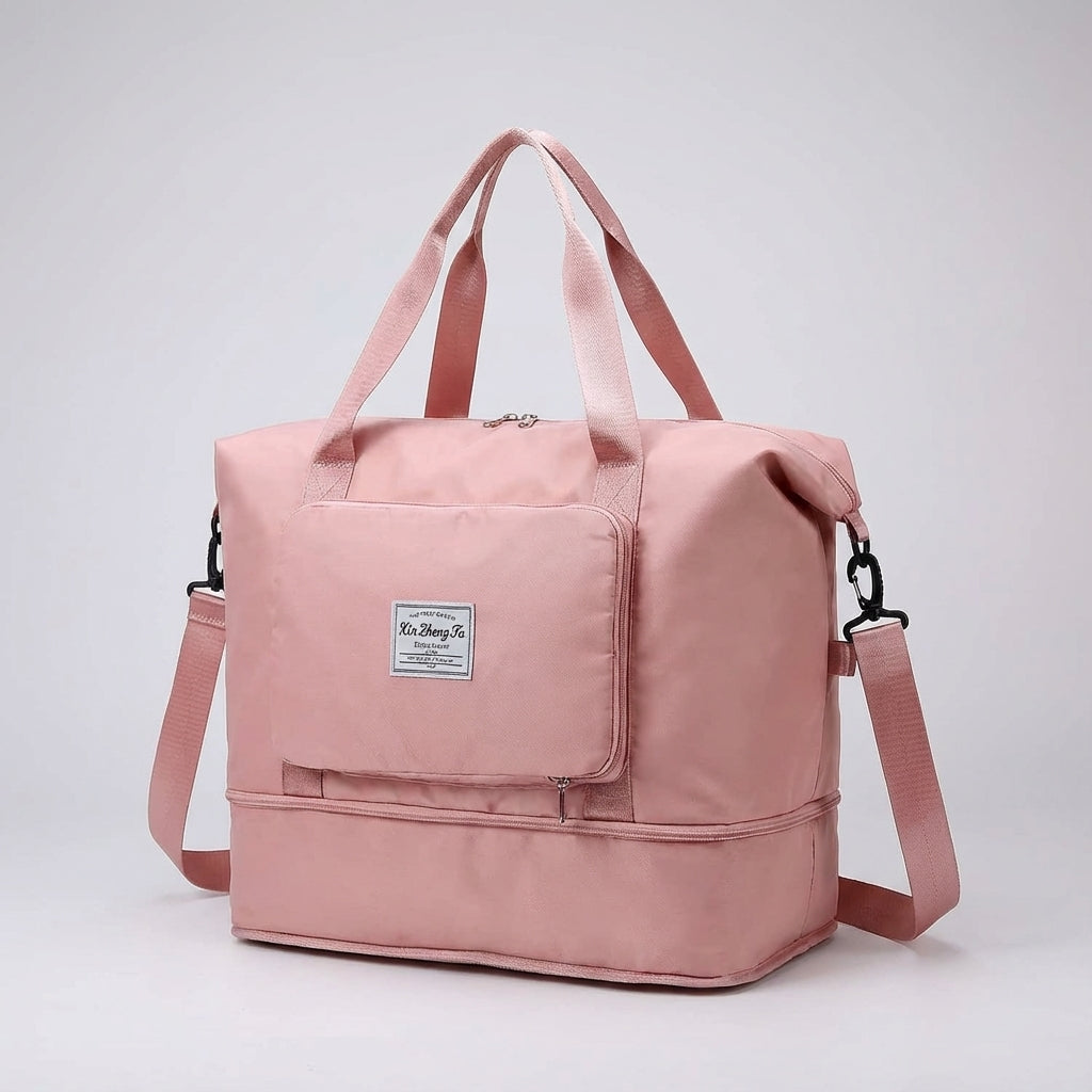 Compact storage travel bag, foldable and expandable. A versatile duffel for any journey or activity.