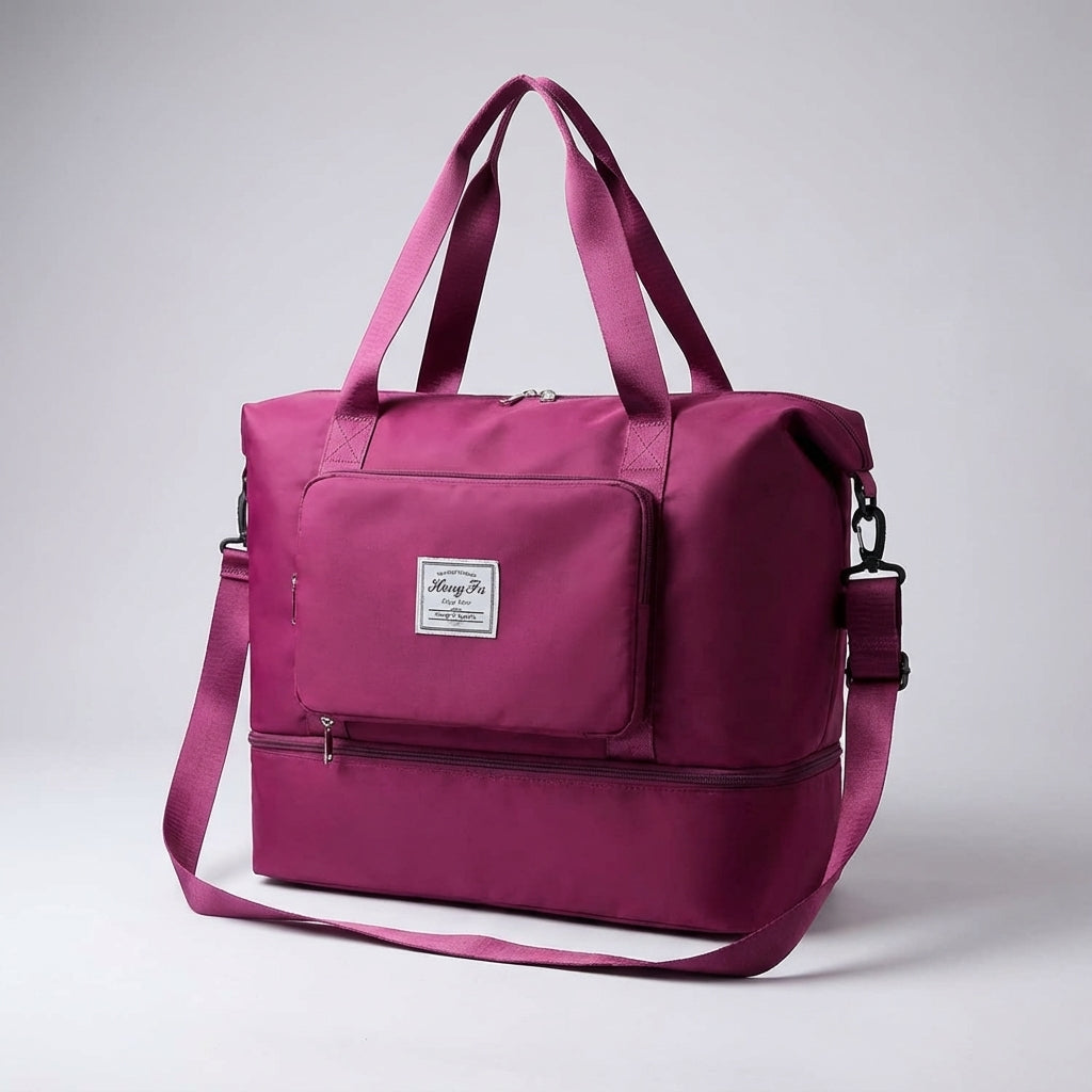 Stylish unisex carry-on bag, foldable & expandable for versatile travel. Perfect for quick trips.