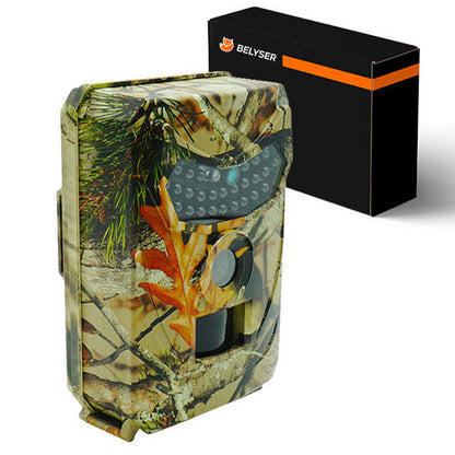 "Fotocamera da caccia impermeabile 12MP, visione notturna, LED infrarossi, rilevamento movimento, video HD 1080p"