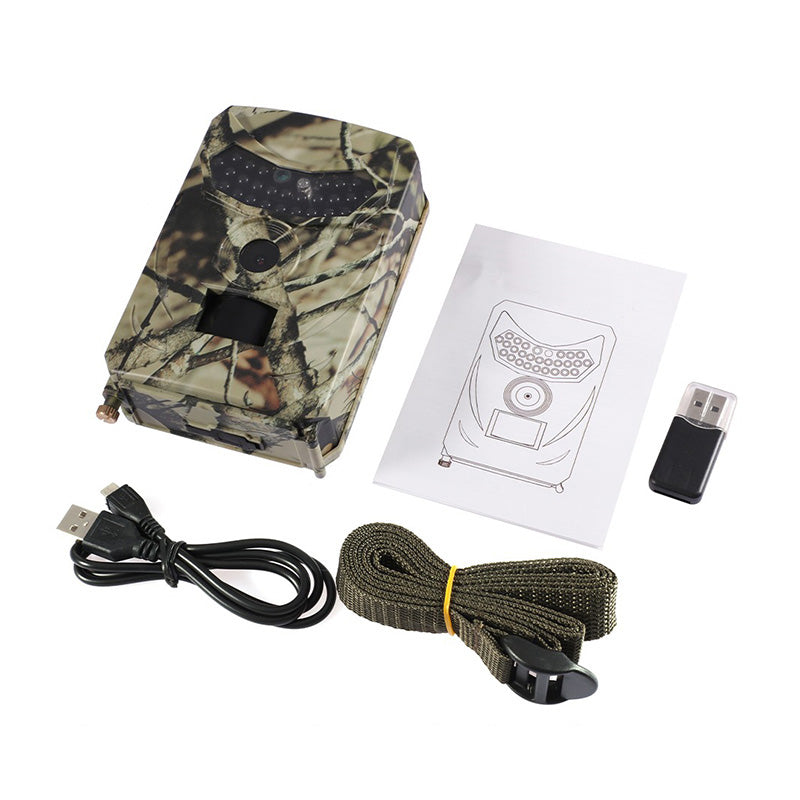 "Fotocamera da caccia impermeabile 12MP, visione notturna, LED infrarossi, rilevamento movimento, video HD 1080p"