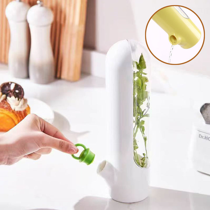 Produce saver container for fresh herbs & vegetables, ideal for camping food storage organization