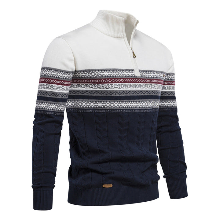Men's Bergen Half-Zip Pullover, showing relaxed fit, comfortable for everyday winter wear.