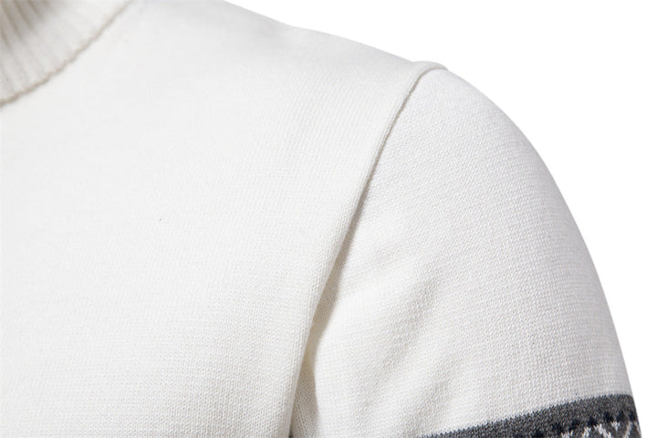 Comfortable Men's Nordic Half-Zip Pullover, excellent for layering during winter.