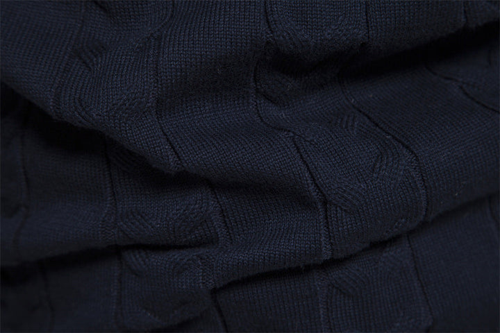 Versatile men's half-zip sweater, Bergen Nordic design, perfect for classic winter layering.