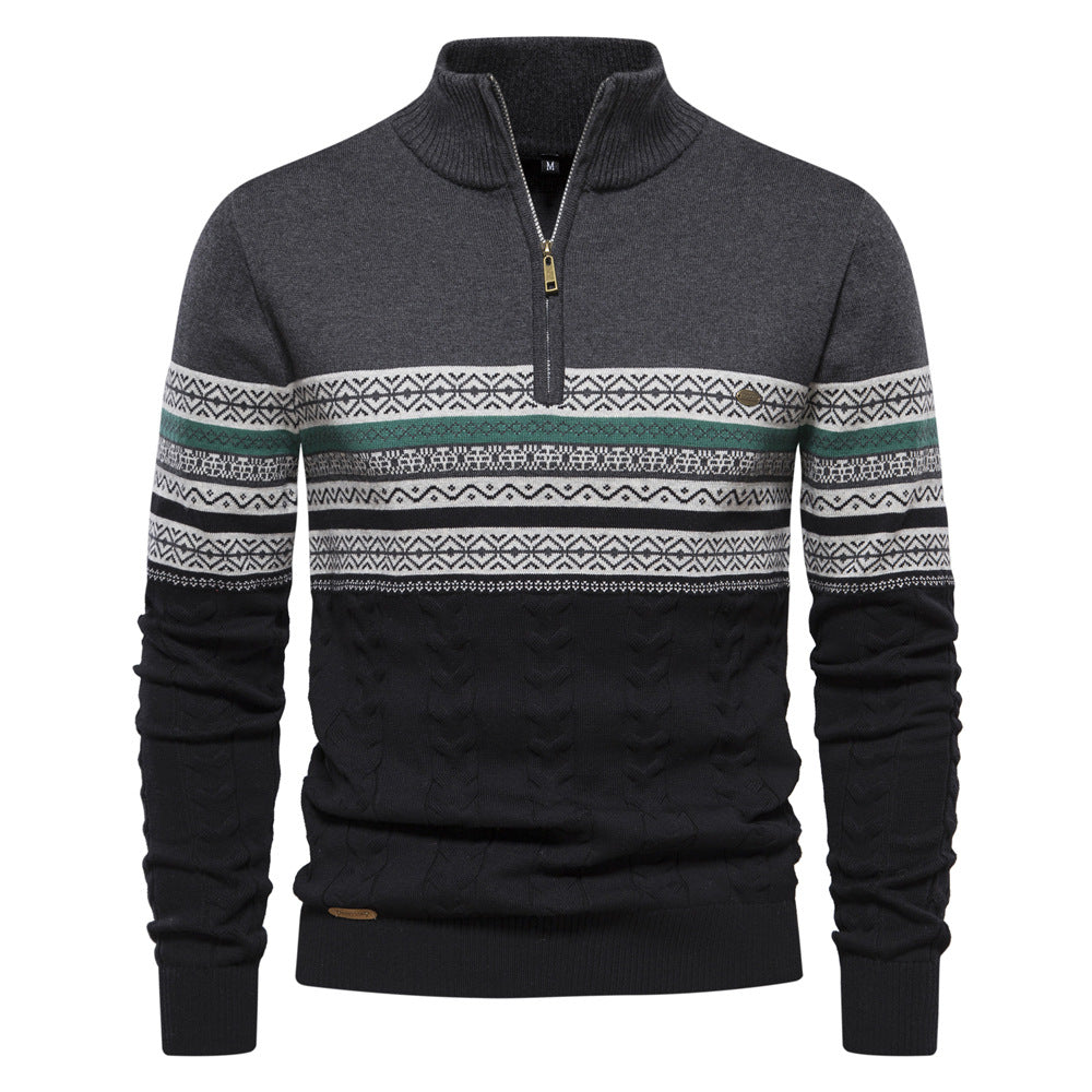Side view of a comfortable Men's Bergen Half-Zip Pullover, perfect for casual winter wear.
