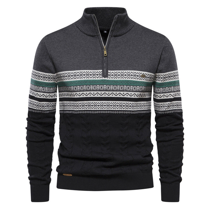 Side view of a comfortable Men's Bergen Half-Zip Pullover, perfect for casual winter wear.