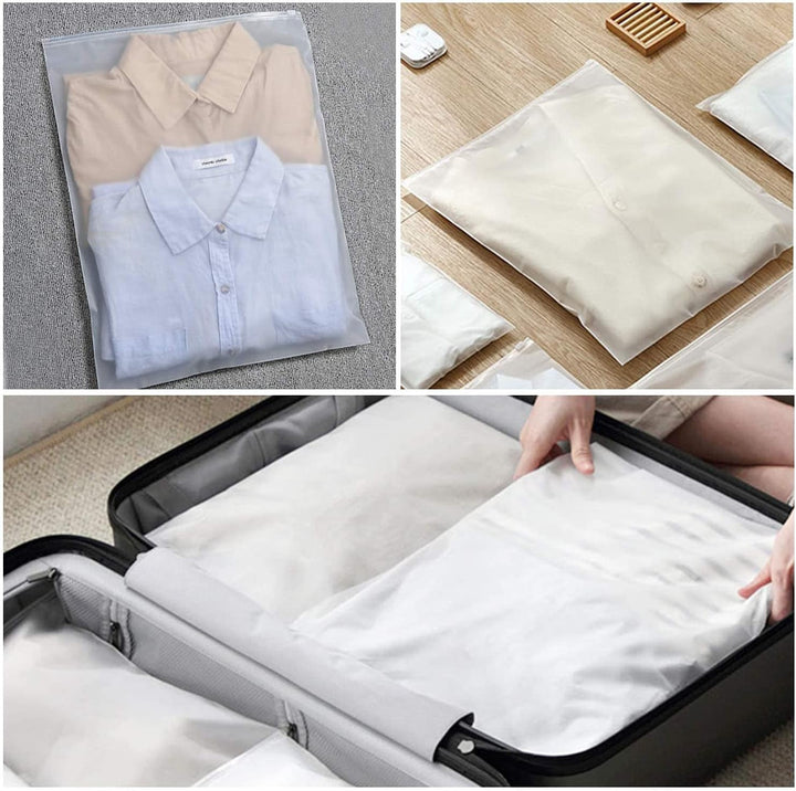 Reusable frosted garment storage bags, a durable 20-pack for everyday organizing needs.
