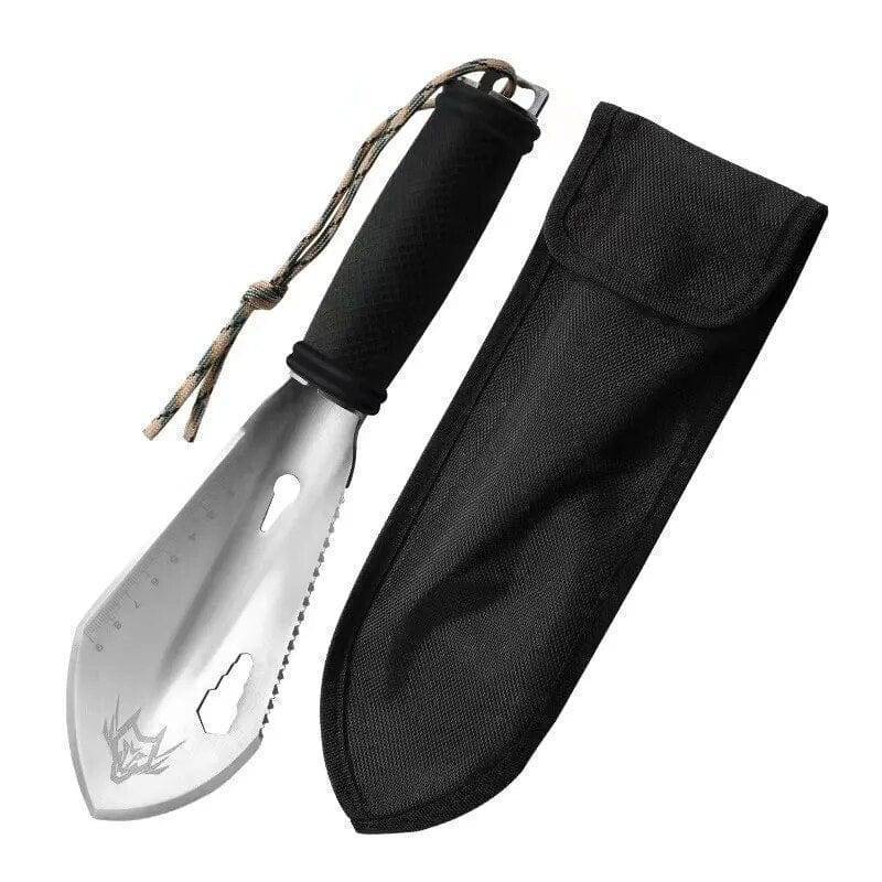 Multi-functional stainless steel garden tool and camping shovel for various tasks