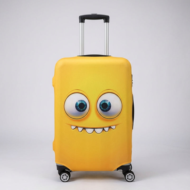 Robust fun printed stretch luggage cover, extending the life & style of your travel suitcase.