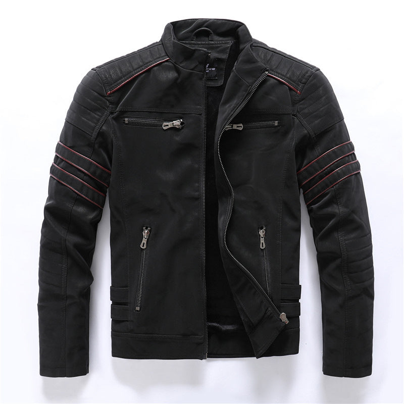 Giacca da uomo elegante, tessuto resistente, silhouette sartoriale, colore scuro, ideale per outfit casual e formali.