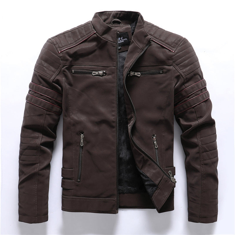 Giacca da uomo elegante, tessuto resistente, silhouette sartoriale, colore scuro, ideale per outfit casual e formali.