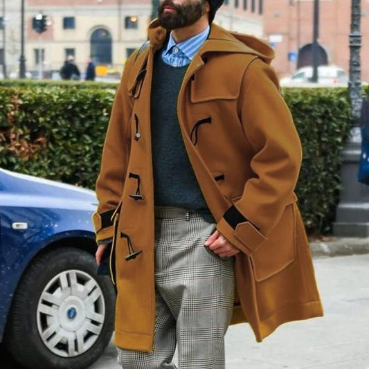 "Giacca Lunga Uomo Invernale Jude, design moderno isolante, verde, nero, marrone, calda ed elegante per l'inverno."