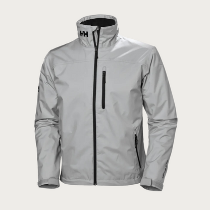 Giacca uomo impermeabile leggera blu, design moderno, cappuccio regolabile, ideale per pioggia e stile quotidiano.
