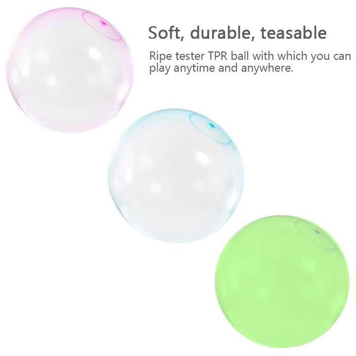 Kids' inflatable bubble ball for giant bounces and outdoor family fun.