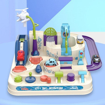 Giocattolo interattivo per bambini, set di piste regolabili e 4 macchine in colori brillanti, stimola creatività e apprendime