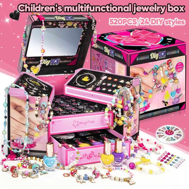 Sparkling charm craft kit for girls. Ideal for creative projects, parties, and gifts.