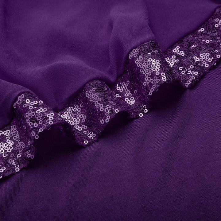 Women's plus size formal sequin dress, off-shoulder elegance for a special night.